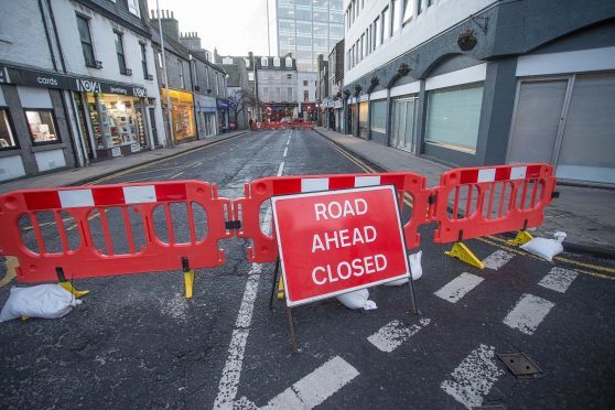 Chapel Street was closed off due to the hole