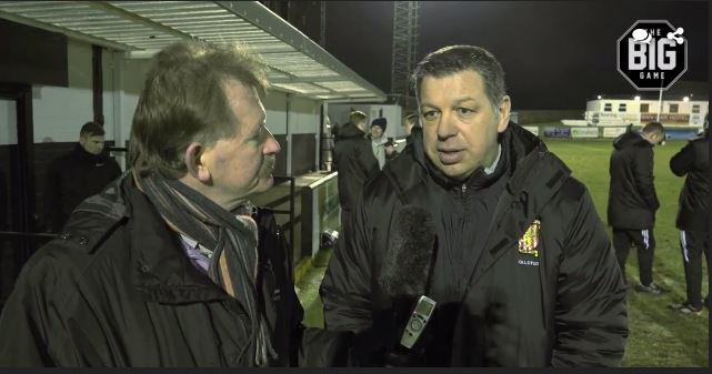 Dave Edwards speaks to Formartine assistant Mike Cormack