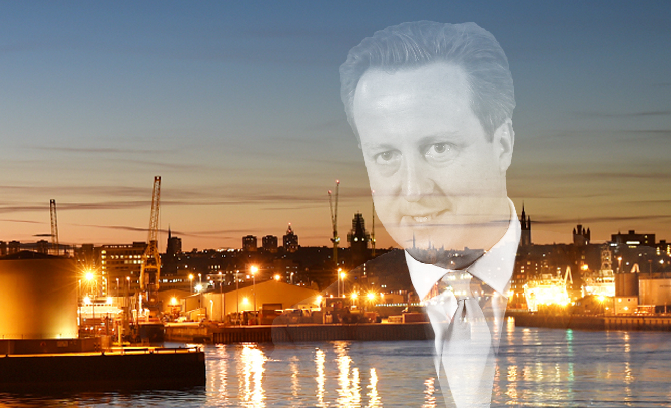 David Cameron was in Aberdeen to announce the deal yesterday