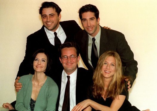 Stars of the American sitcom Friends (left to right back) Matt Le Blanc, David Schwimmer, (left-right front) Courteney Cox, Matthew Perry and Jennifer Aniston as the cast will reunite for a two-hour special, US broadcaster NBC has said.