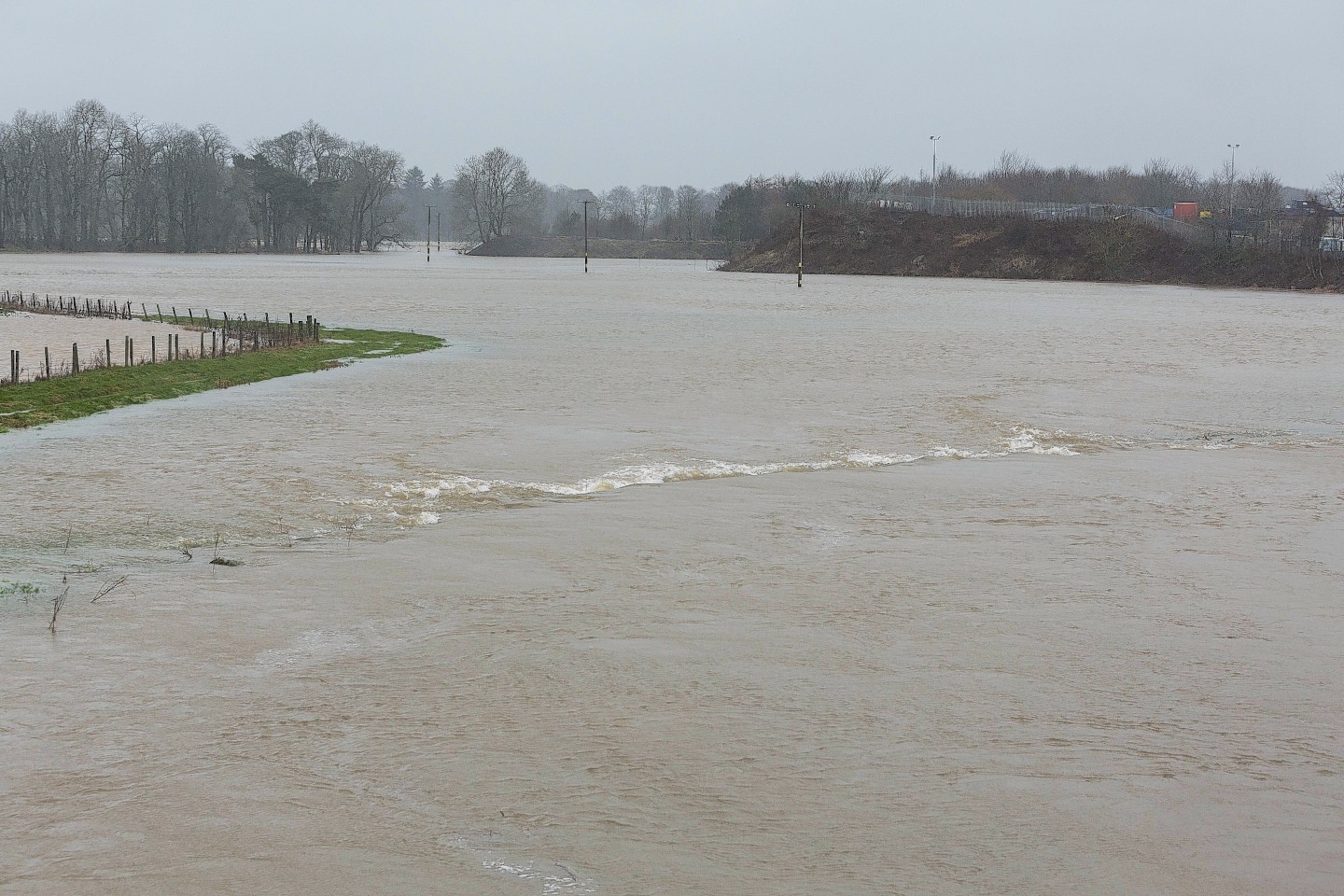 Flooding this afternoon near Inverurie 