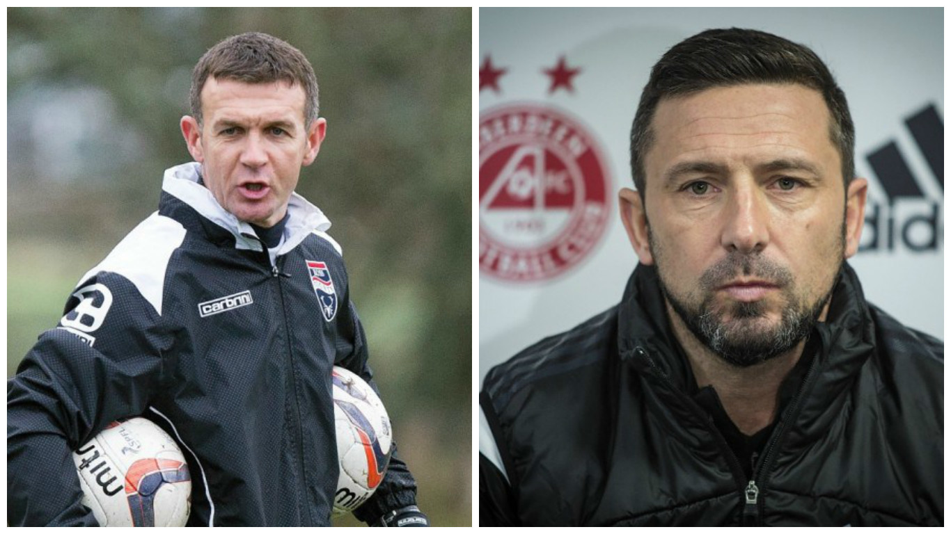 Good friends Jim McIntyre and Derek McInnes will go head-to-head in the dugout