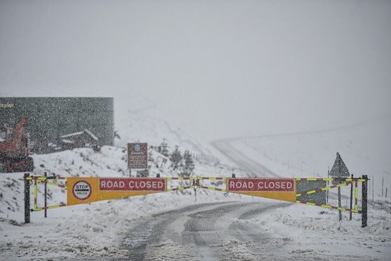 The snow gates were closed during recent storms.