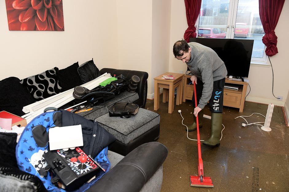 Just on of the north-east homes hit by the floods. Credit: Kami Thomson.