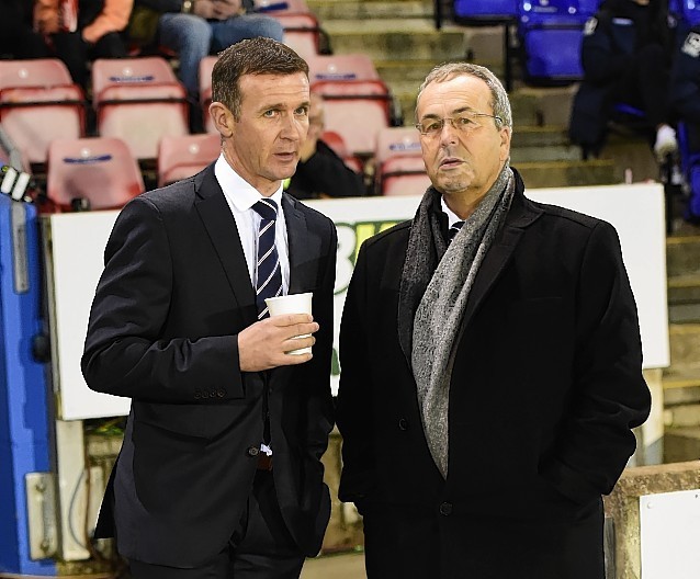 Ross County manager Jim McIntyre with chairman Roy MacGregor.