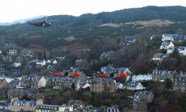 Sea Kings over Oban