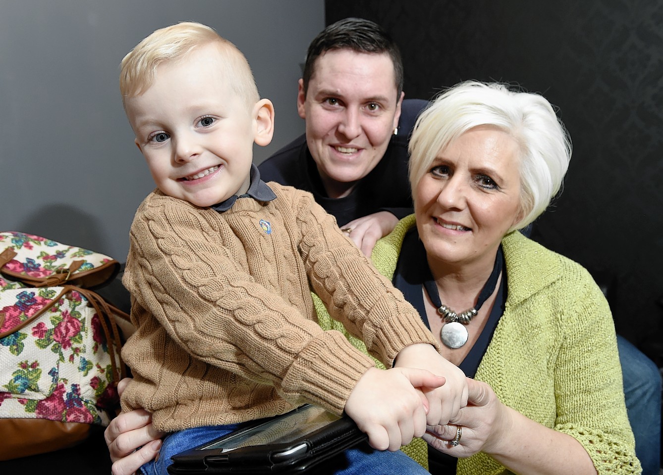 Sylvia Mackenzie with her son Jason and grandson Kayson