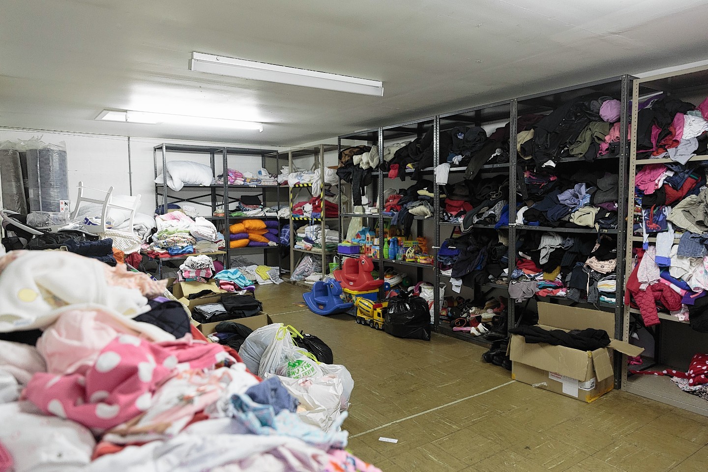 Donations of clothes pack out rooms at the Victoria Barracks