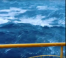 Huge waves have been captured on film in the North Sea