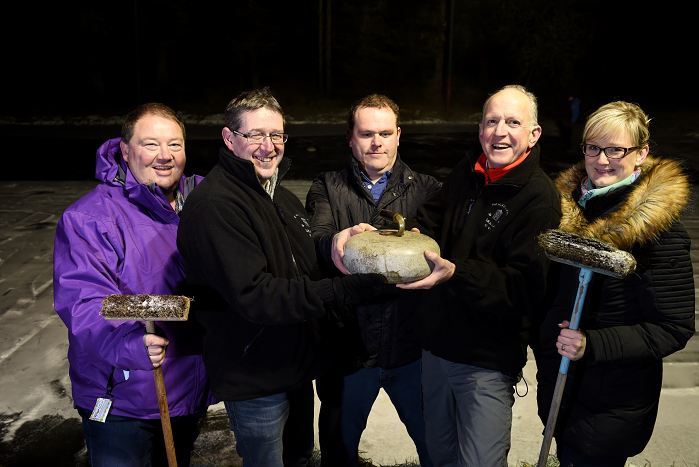 The Vale of Alford Curling Club is celebrating after taking to the rink for the first time since their club house was burned down. (Picture: Kenny Elrick)