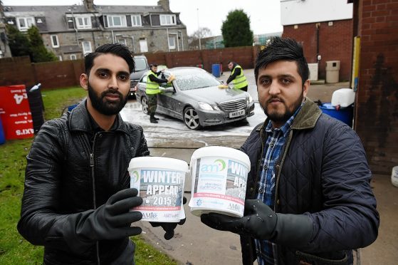 Sumon Hoque, founder of Aberdeen Muslims, and Humza Malik, Splash Autocare owner. Picture by Kenny Elrick