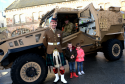 The Royal Regiment of Scotland on display in Falcon Square, Inverness