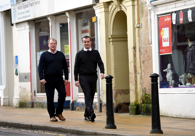 Cllr Michael Green, left, and Michael Boylan, right, chairman of Nairn Businesses, in Nairn High Street, who are both kean to get a BIDS scheme operating in Nairn.