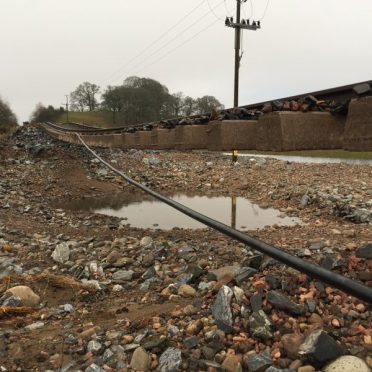 Flood damage has left the Highland Mainline unsupported