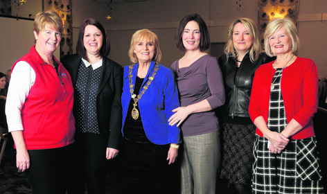 Helen Carmichael, Provost of Inverness, third from left, with Highland Business Women committee members Isla Cruden, Victoria Leslie, Laura Bruce, Angela Wilson and Hilary Cartwright