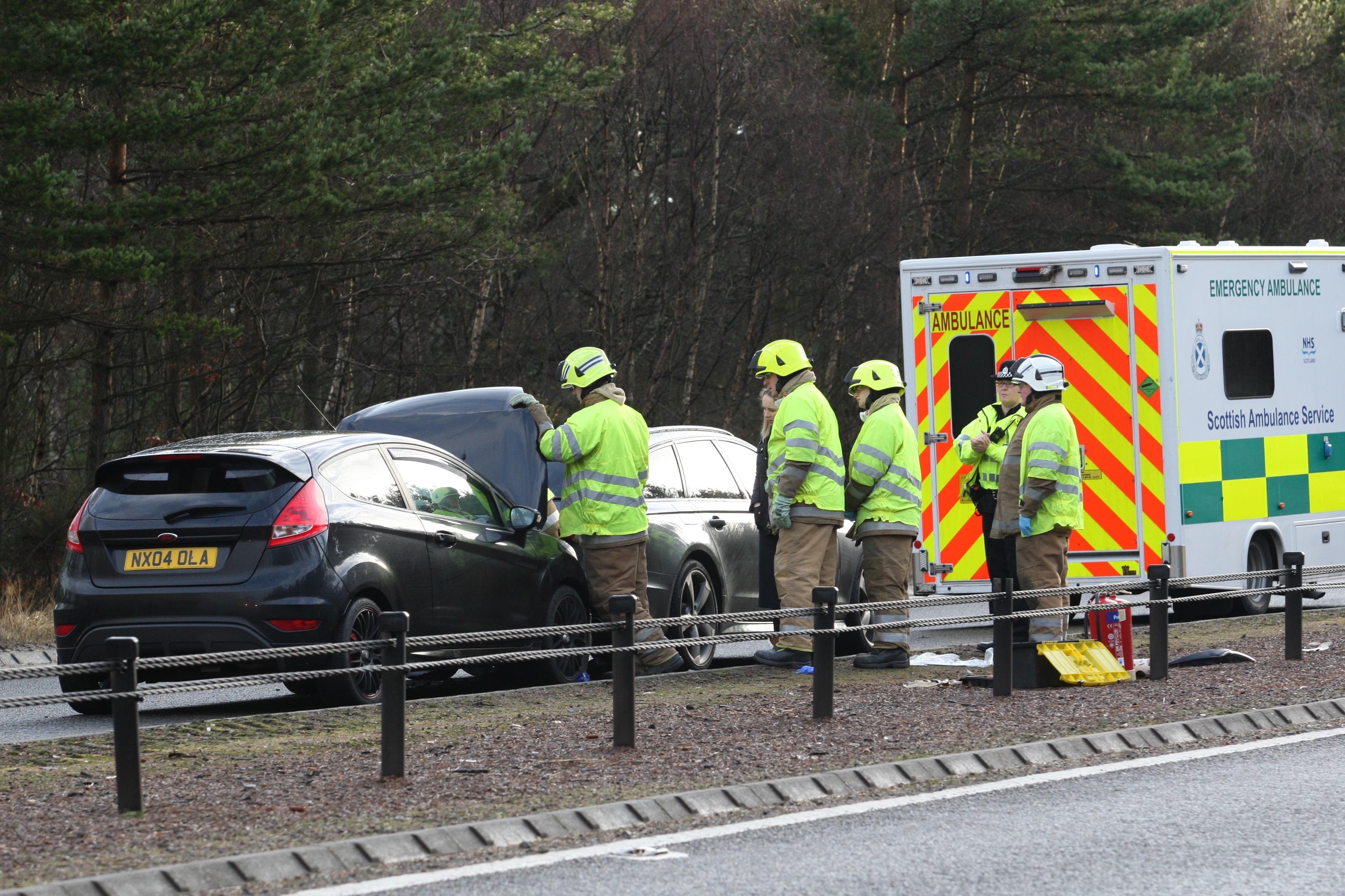 The first accident happened on the A9 Dornoch to Inverness road