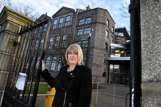 Education convener Angela Taylor outside Hanover School (Picture: Kenny Elrick)