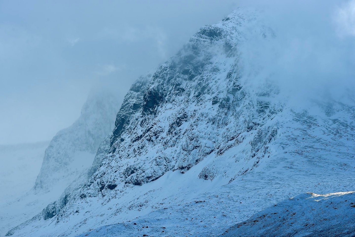 Snow on the north face of Ben Nevis