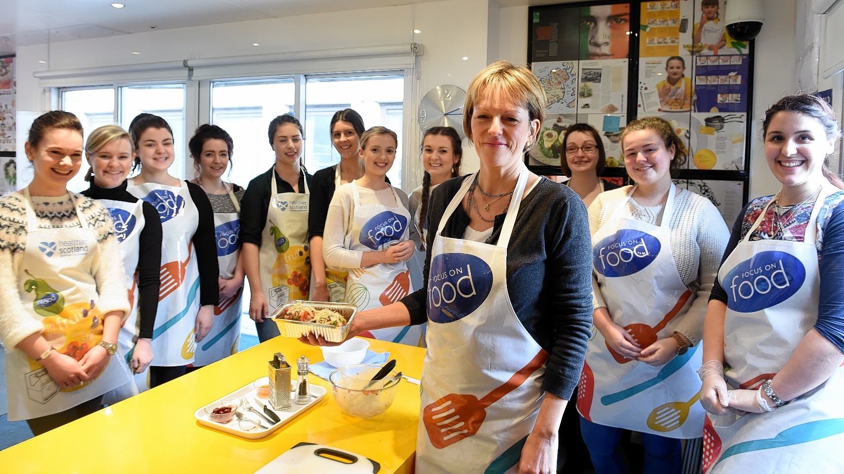 The Healthier Scotland cooking bus at Aberdeen University
