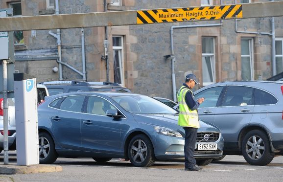 Car parking in Oban.