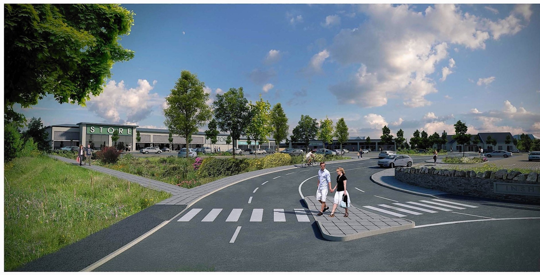 An artists impression of the refused Dell of Inshes retail park