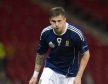 David Goodwillie in action for Scotland against Lithuania in 2011