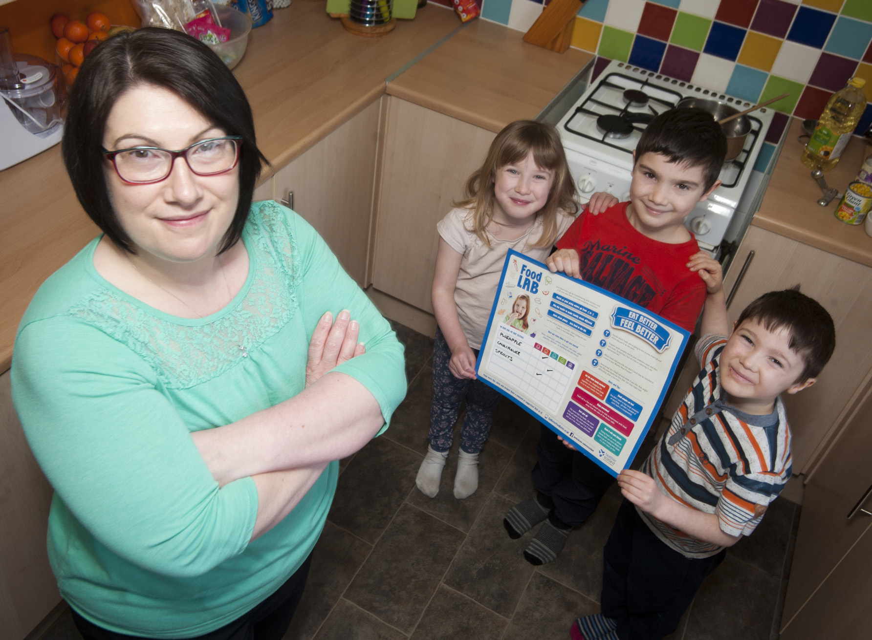 Healthy Helpers: Vicky Dunbar from Huntly with her kids Emmy, 6, Michael, 7 and Jack, 6.