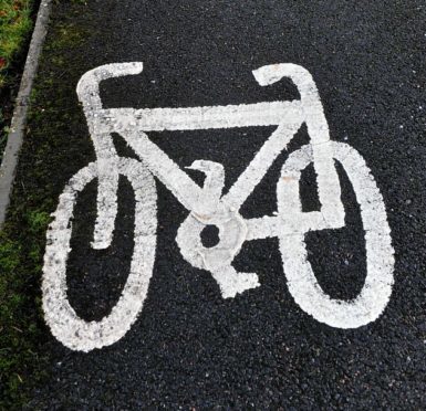 A cycle lane sign.
