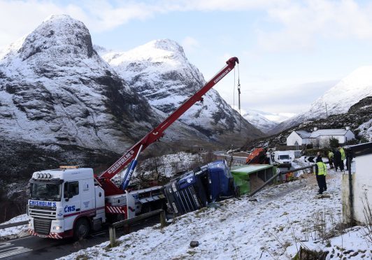 Glencoe lorry crash