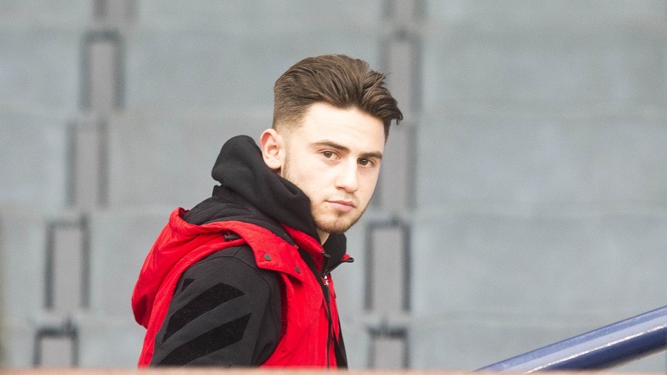 Patrick Roberts at Hampden yesterday to watch Celtic against Ross County ahead of his move to Parkhead