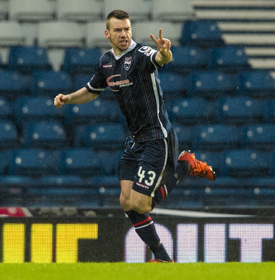 Paul Quinn made a goalscoring return to Ross County, his second goal against Celtic this season