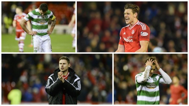 Dejection for Celtic but sheer joy for the Dons players at full time