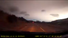 Dashcam footage by Dee Scholes of the exploding meteor