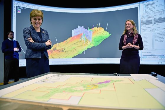 First Minister Nicola Sturgeon during her visit to BP headquarters in Aberdeen