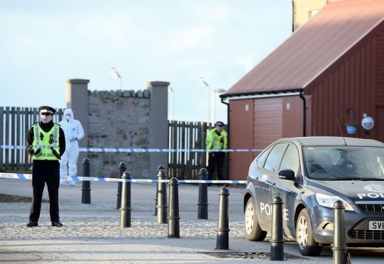 An investigation is under way after a man's body was discovered in a Fraserburgh property (Picture: Kami Thomson)