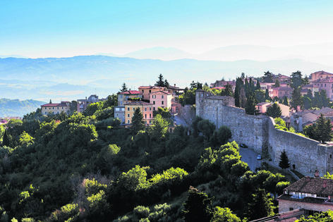 The beautiful walled town of Perugia