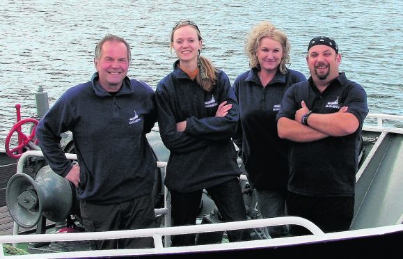 From left: skipper Rob, guide Vivi, bosun Sarah and chef Steve