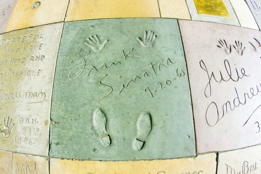 Frank Sinatra's handprints