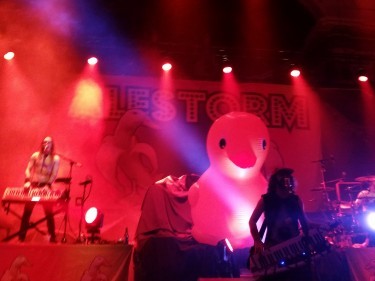 Fans loved the latest addition to Alestorm's line-up, giant rubber duck Shaun.