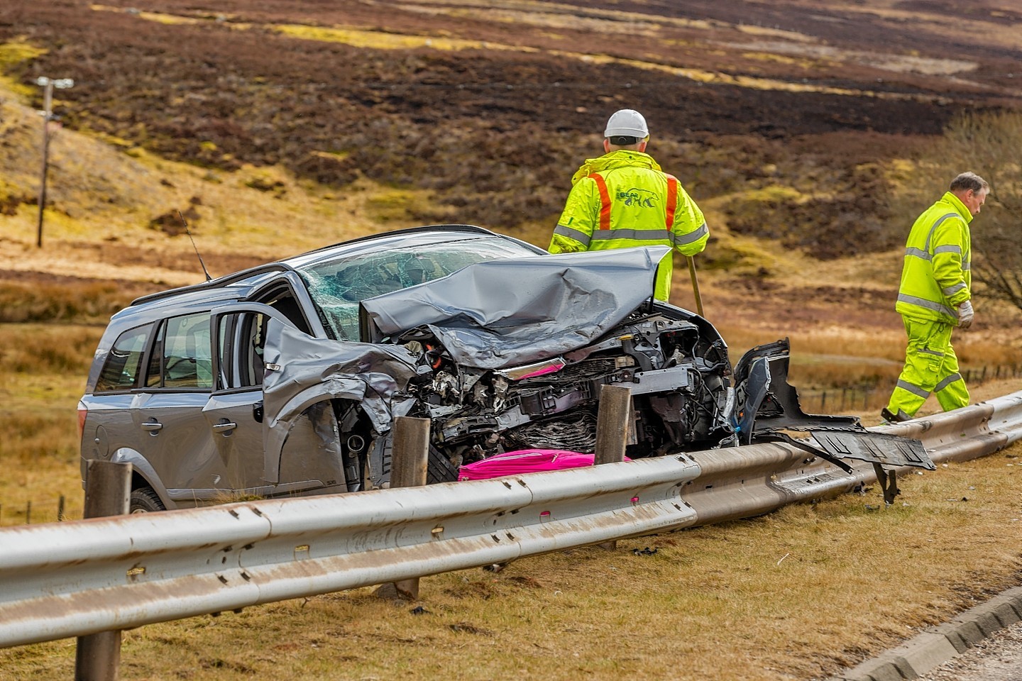 One of the cars involved in the crash 