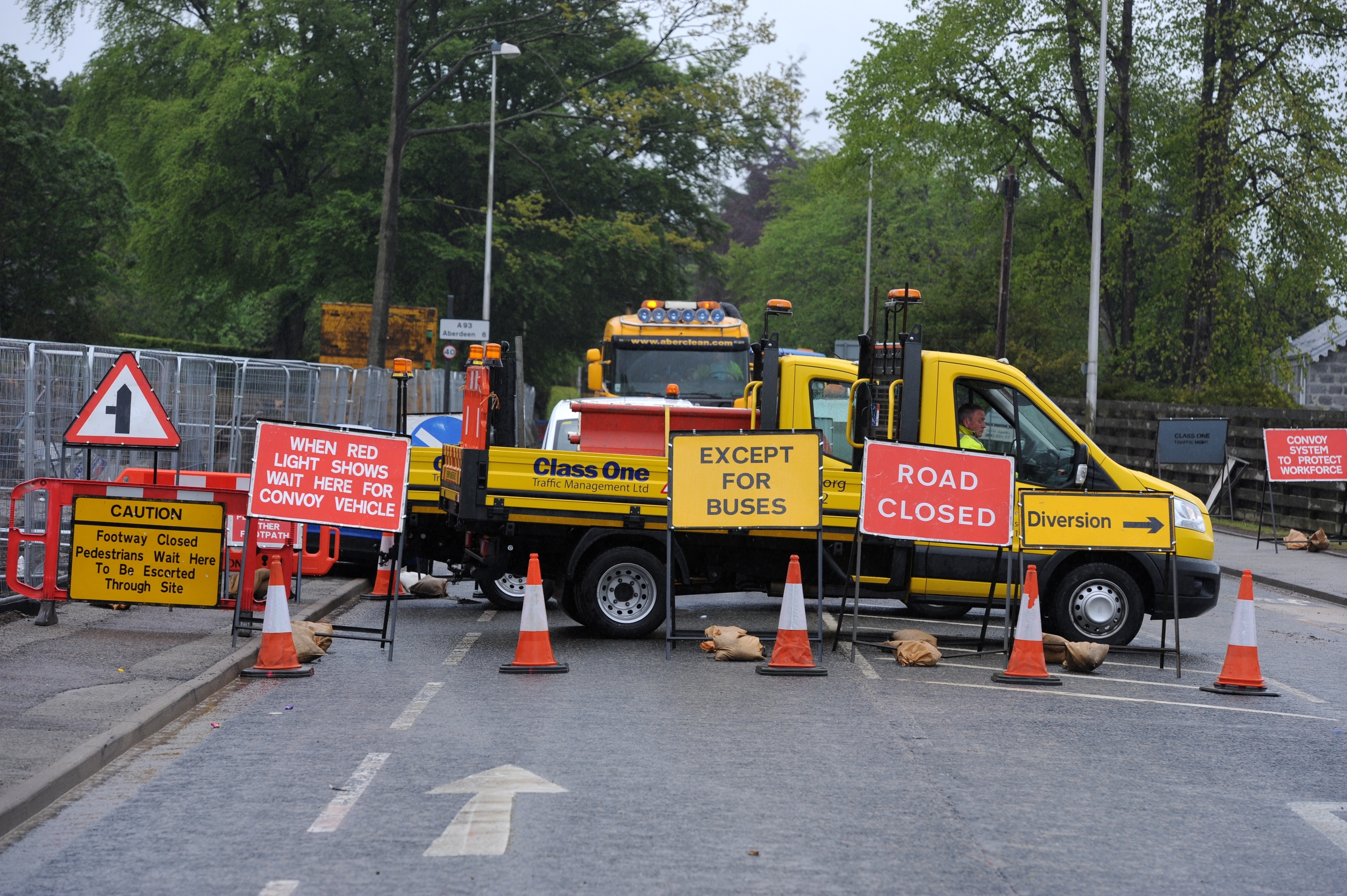 AWPR closures during work on the A93