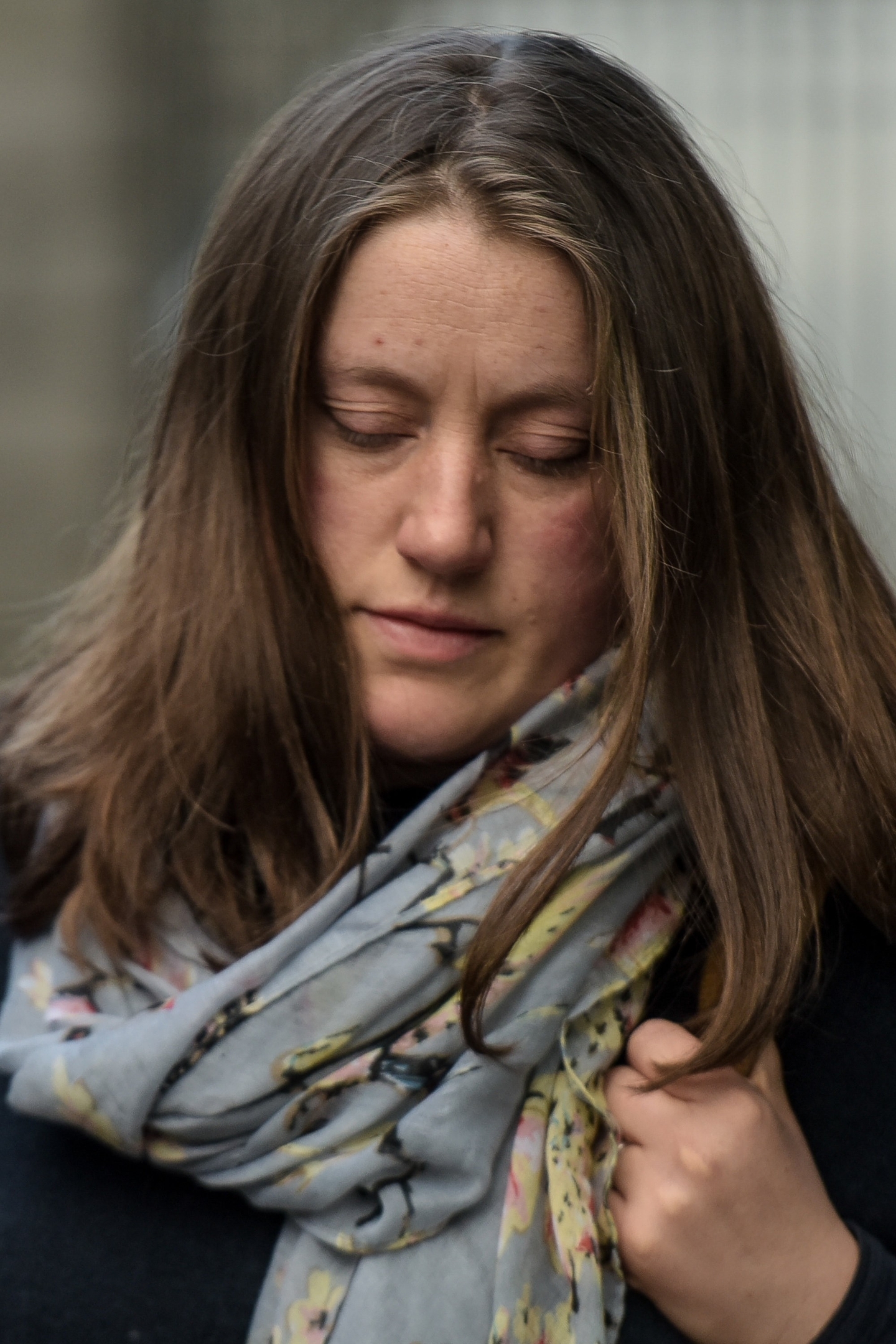 The mother of Bailey Gwynne, Kate Gwynne, is seen leaving the High Court in Aberdeen