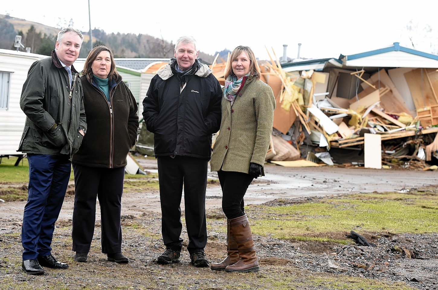 Councillor Geva Blackett visited Ballater throughout the floods