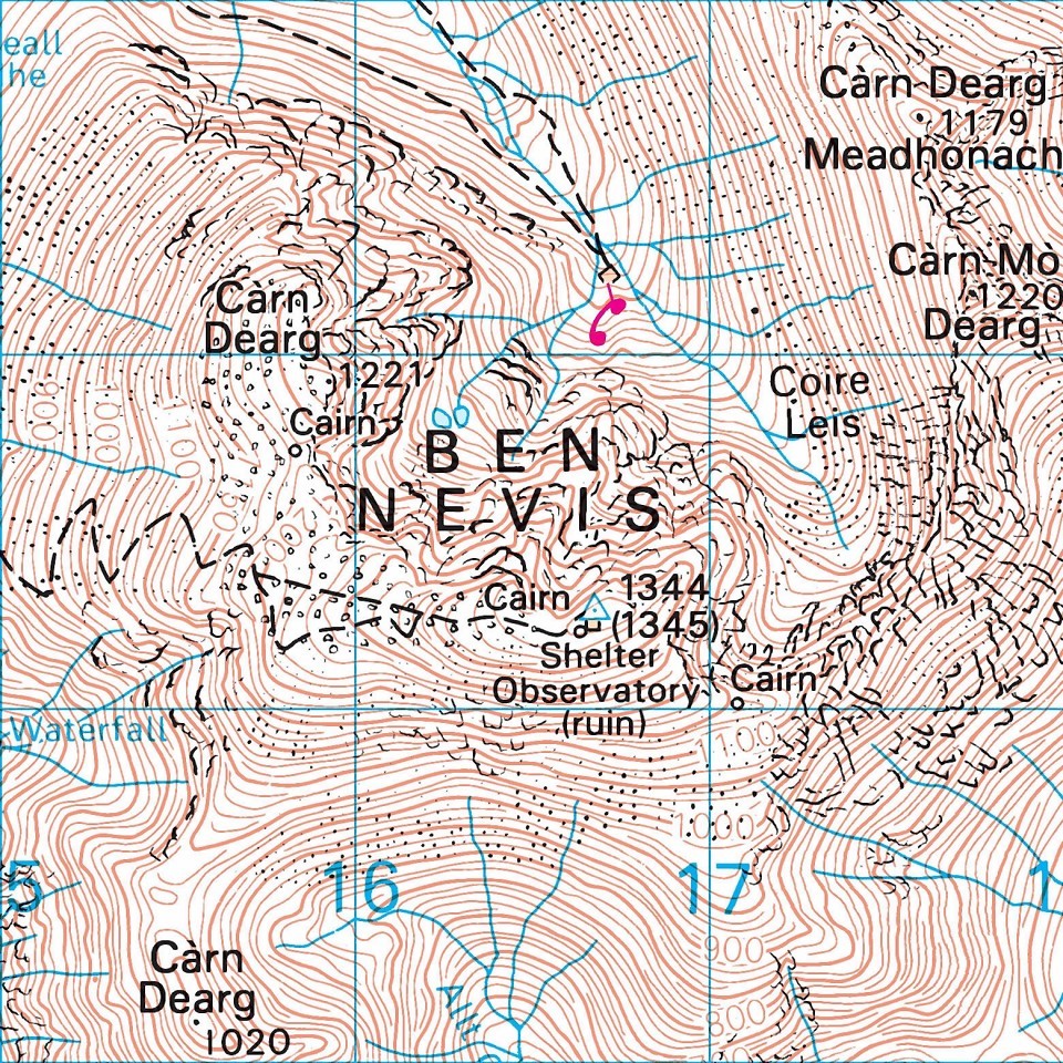 Current maps state Ben Nevis is 1345m tall