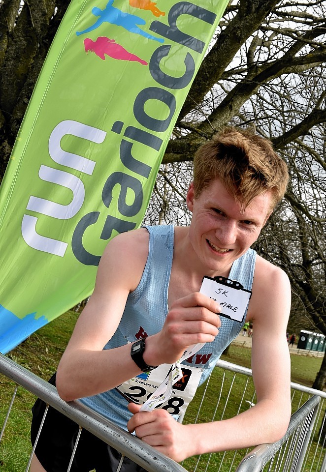 Winner of the 5k Callum Symmons. Pictures and video by Colin Rennie