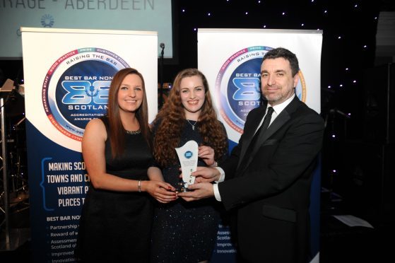 Louise McMerdo, Katharine Drever and Chris McGovern