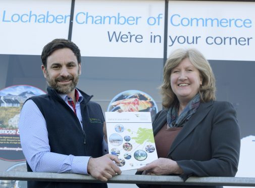 Lochaber Chamber of Commerce chairman Bruno Berardelli and chief executive Lesley Benfield