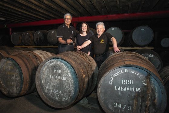 Diageo Chief Executive, Ivan Menezes and David Cutter, President of Global Supply & Procurement visit Islay to mark the 200th Anniversary of Lagavulin Distillery.