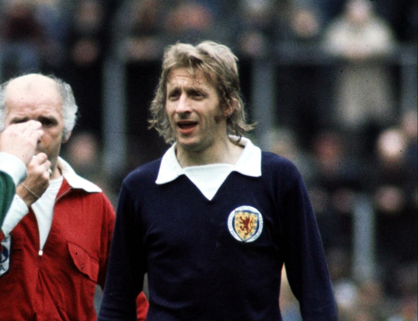 SCOTLAND Denis Law in action