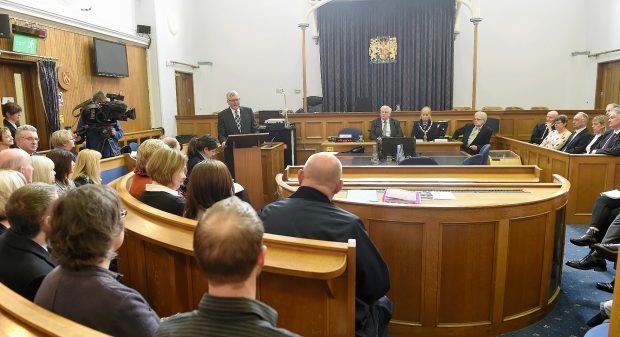 The new justice centre was announced at an event in the existing sheriff court